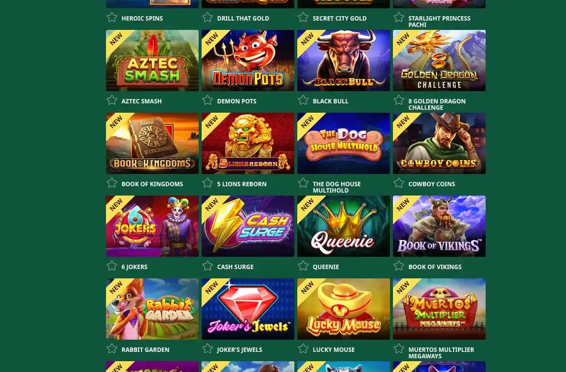 Rich Royal Casino Schnellzugang Übersicht